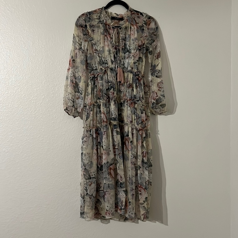 Midi Floral Printed Dress